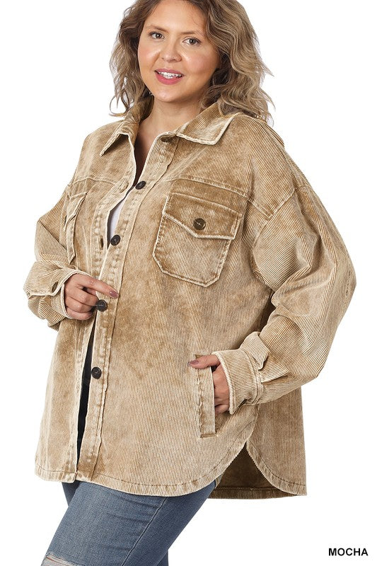 Curvy Corduroy Shacket